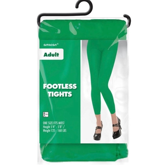 BUNDLE 2-Piece Clip-In Hair Extensions and Footless Tights Color Green - Picture 5 of 5